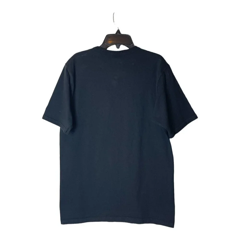 Champion Black Patriotic C Logo Cotton Short Sleeve Crew Neck Tee Size M - Picture 3 of 6